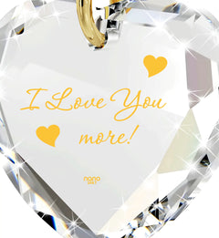 I Love You More Heart Necklace