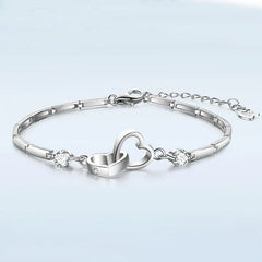 Cubic Zircona Heart Bracelet