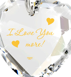 I Love You More Heart Necklace