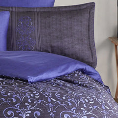 Blue Double Satin Duvet Set