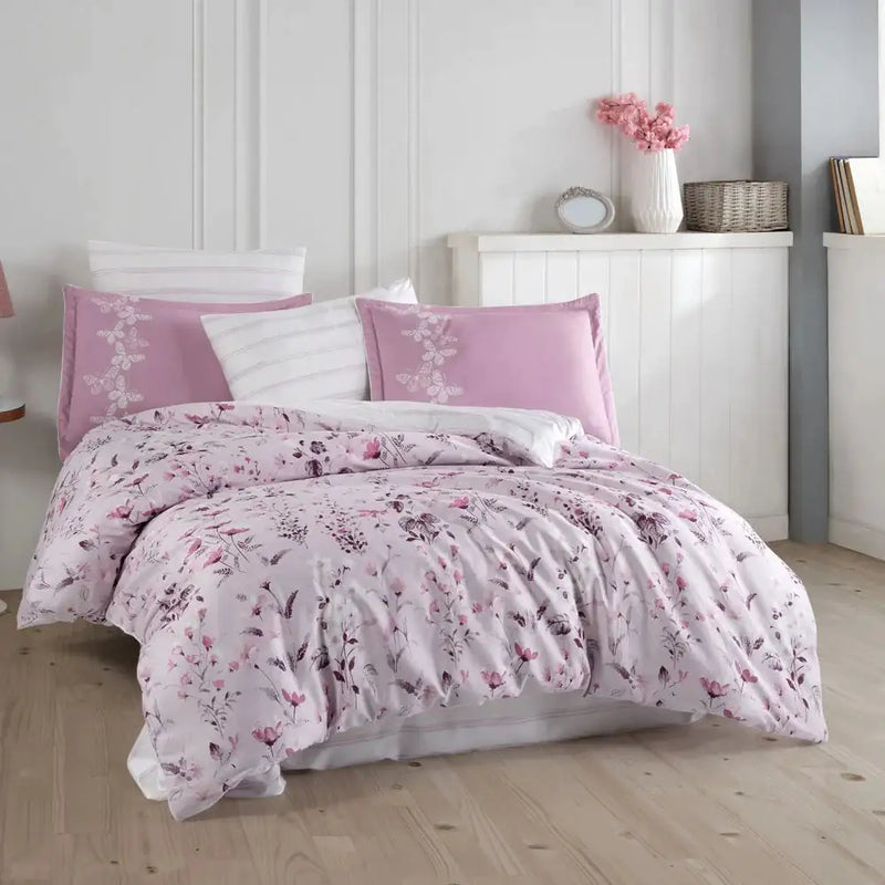 Pink Double Satin Duvet Set