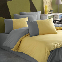 Yellow Poplin Double Duvet Set