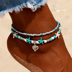 Sea Shell Beads Multi-Layer Anklets