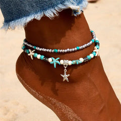 Sea Shell Beads Multi-Layer Anklets