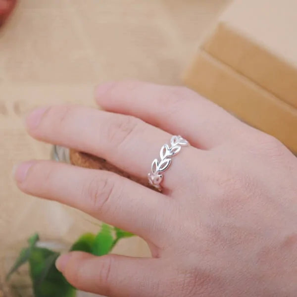 Sterling Silver Leaf Ring