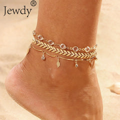 Crystal Star Anklets Set