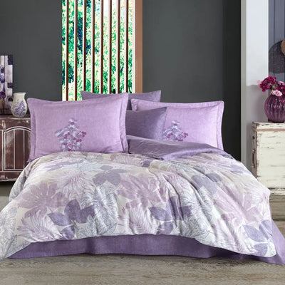 Lilac Double Satin Duvet Set