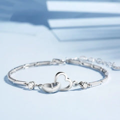 Cubic Zircona Heart Bracelet