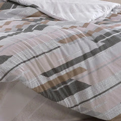 Coffee Ranforce Double Duvet Set