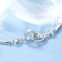 Cubic Zircona Heart Bracelet