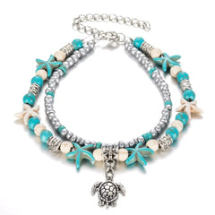 Sea Shell Beads Multi-Layer Anklets