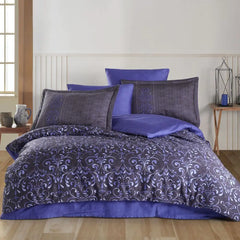 Blue Double Satin Duvet Set