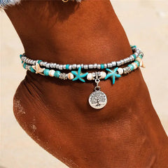 Sea Shell Beads Multi-Layer Anklets