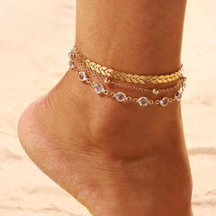 Crystal Star Anklets Set