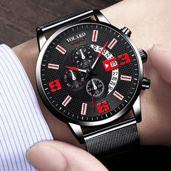 Mens Fashion Calendar Watch