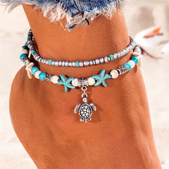 Sea Shell Beads Multi-Layer Anklets