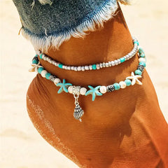 Sea Shell Beads Multi-Layer Anklets