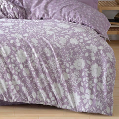 Lilac Poplin Double Duvet Set