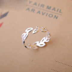 Sterling Silver Leaf Ring