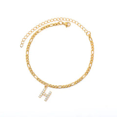 Tiny A-Z Initial Letter Anklets