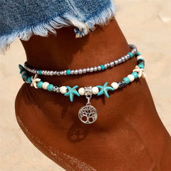 Sea Shell Beads Multi-Layer Anklets