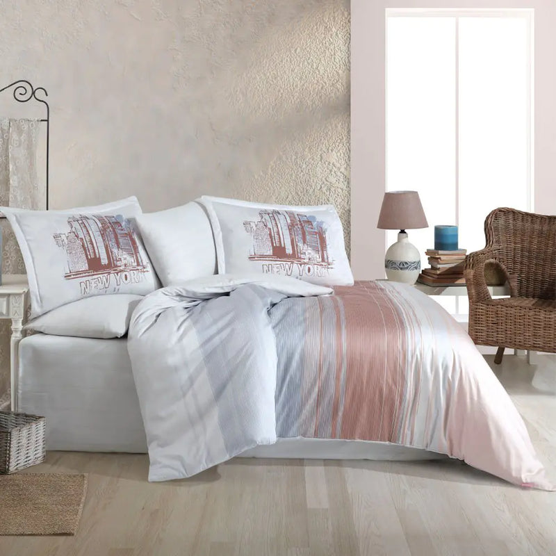 Pink Double Satin Duvet Set