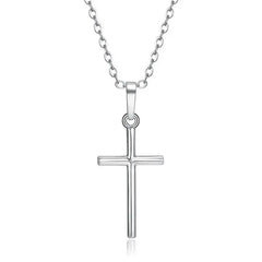 Crystal Cross Pendant Necklace